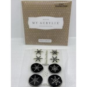 Close To My Heart My Acrylix SNOWFLAKE KISSES 10 Clear Acrylic Unmounted Stamps